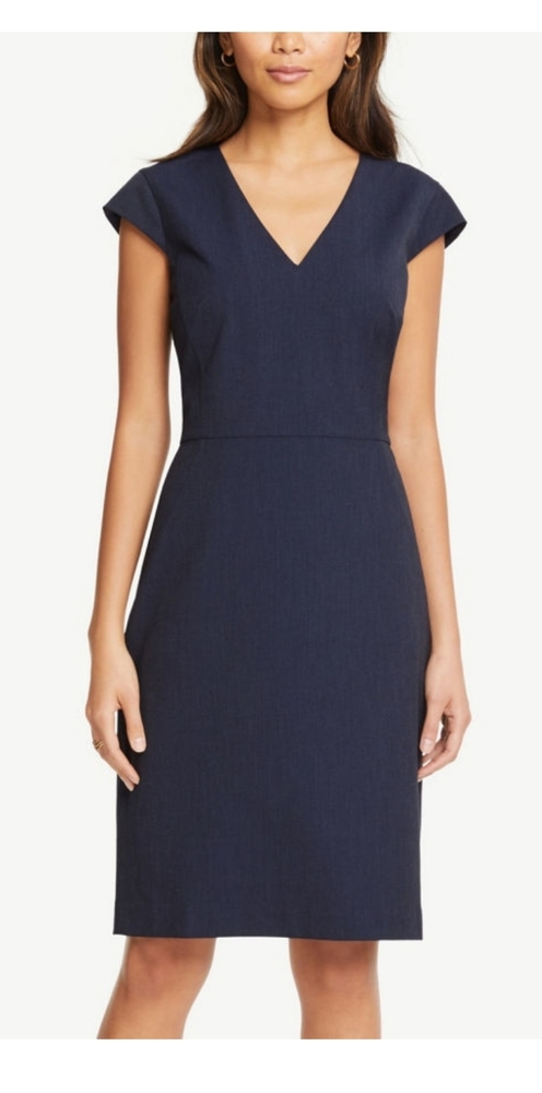 Ann Taylor Petite Cap Sleeve Sheath Dress